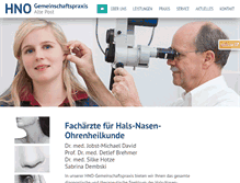 Tablet Screenshot of hno-gemeinschaftspraxis-goettingen.de